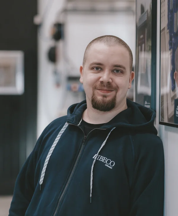 Porträtt av Anton Brattlöf, Servicetekniker